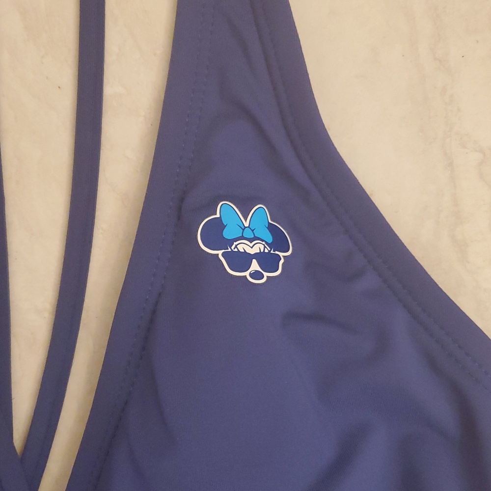 Disney Blue Swimsuit - Minnie Mouse Cross Back Swimsuit Size L - Picture 3 of 7